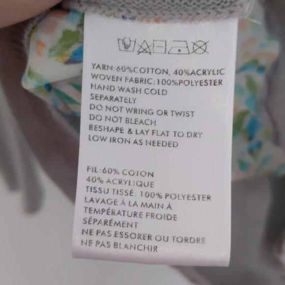 Anthro Moth Botanic Button Back Gray Sweater - Picture 5 of 5